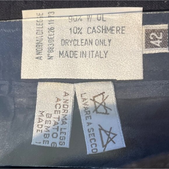 Worldly Things By Ani Chiara Model L Pants In Navy With Check Pattern 57g - Picture 7 of 8